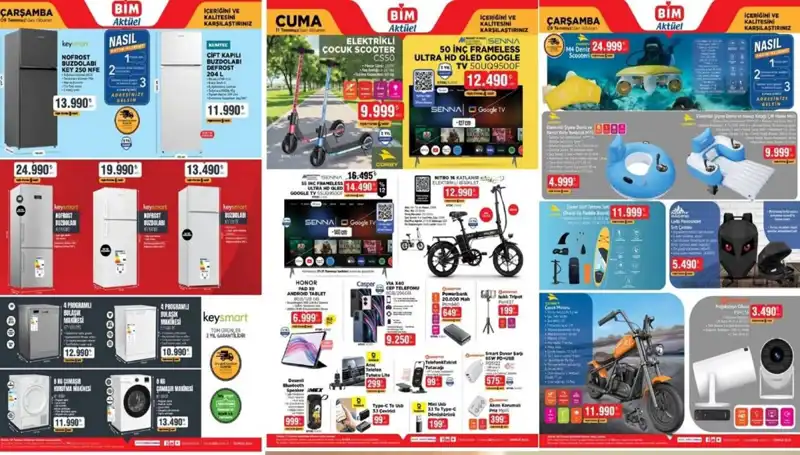 BİM’in 8-11 Temmuz Aktüel Kataloğu: Elektronik ve Beyaz Eşya Fırsatları